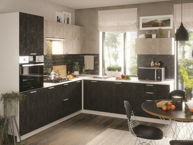 Кухня Бетон угловая